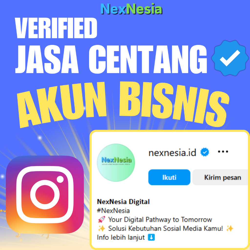 Jasa Verified / Jasa Centang IG Terbaik Untuk Bisnis | Jasa Verified IG Custom Bisnis Logo | Full Lo