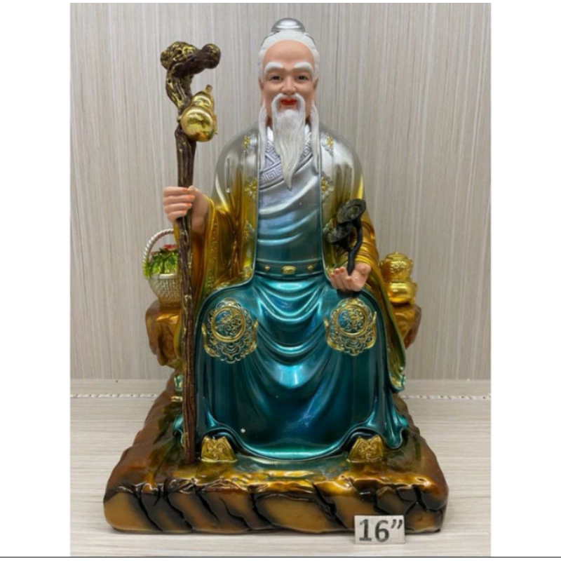 patung dewa obat / huat to - resin fiber - 16inch