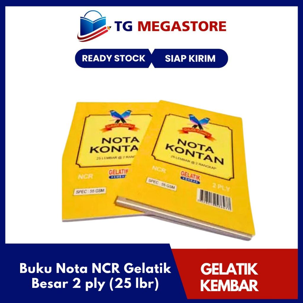 

Buku Nota NCR Gelatik Besar 2 ply (25 lbr)