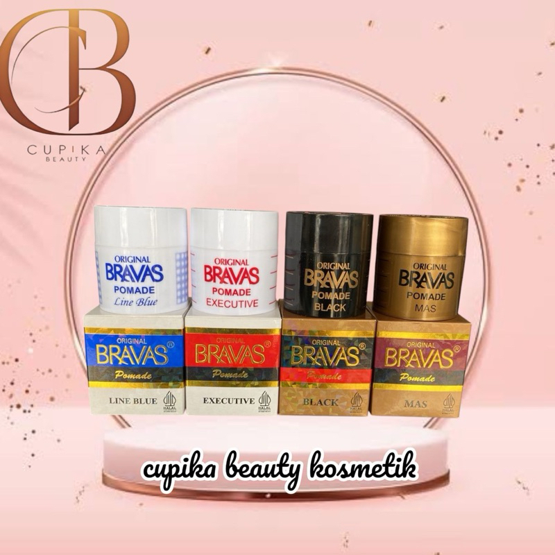 e,ex] BRAVAS pomade pria lembut mudah di tata terlihat basah dan segar