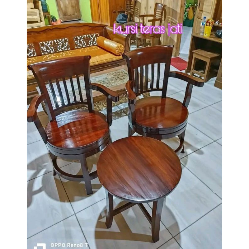 kursi teras putar kursi kayu jati kursi bar