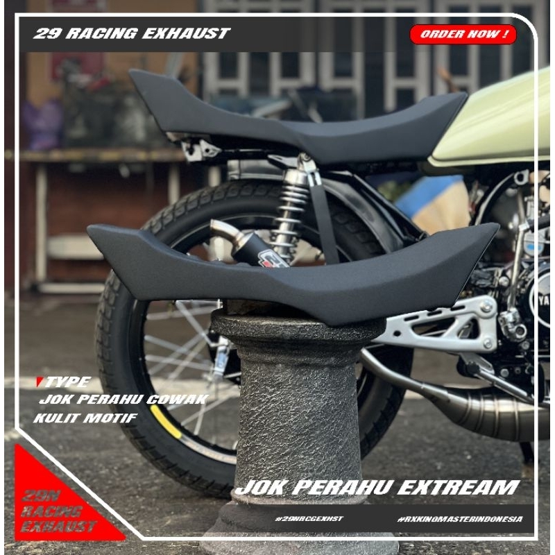 Jok RX-King Perahu Super Pro Kulit Majesta Model Perahu Terbaru Nyaman Premium