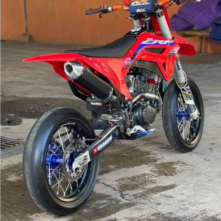Knalpot SHADOW EXHAUST SYSTEM CRF150 KLX150 WR155 Katemi Black header U titanium look