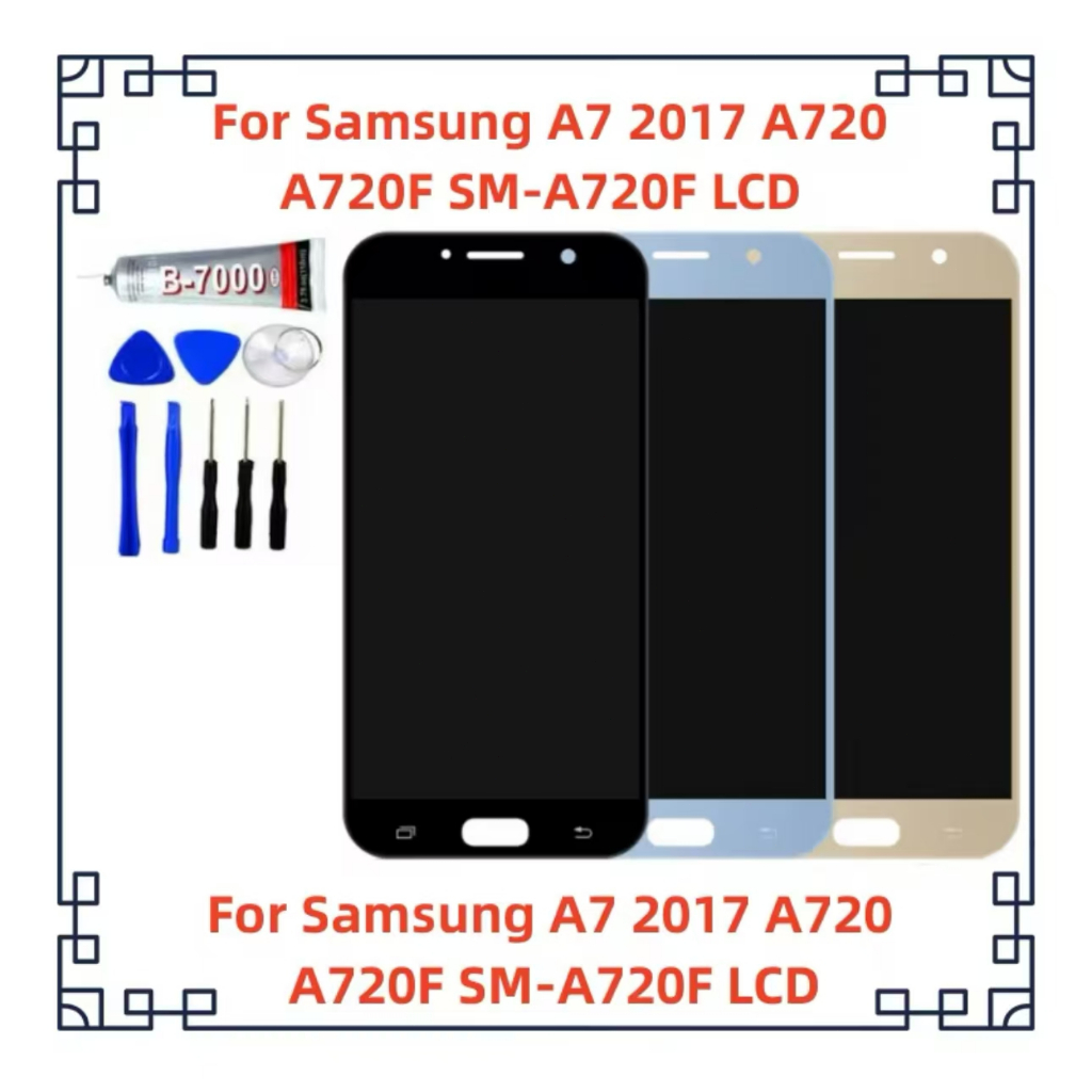 amoled 5.7 inch For Samsung Galaxy A7 2017 display A720 A720F A720F/DS LCD Display touch Screen Digi
