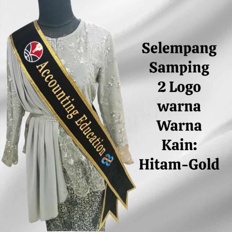 (Proses 1 hari)Selempang bludru samping/ Selempang Wisuda/Selempang wisuda Samping/Selempang Bordir 