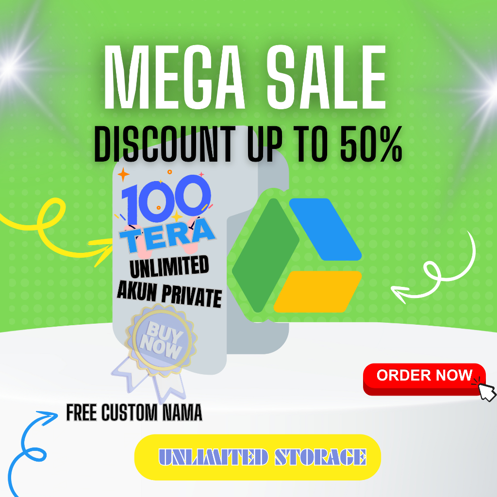 Penyimpanan Unlimited Gdrive Unlimited Akun Private Resmi Bergaransi bukan RDP