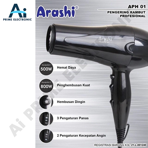 ARASHI APH 01 Pengering Rambut Profesional Hair Dryer