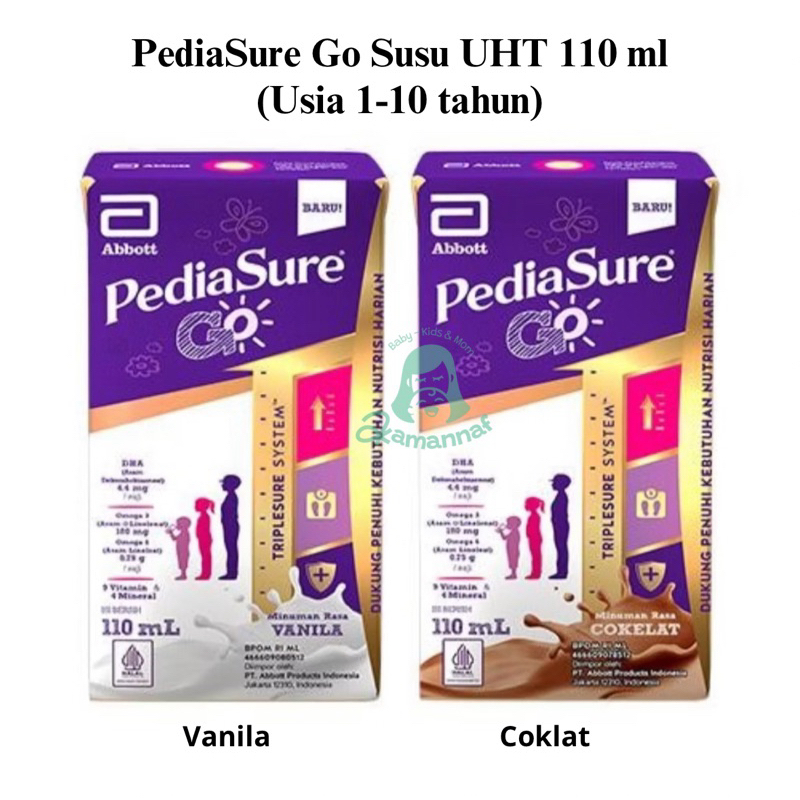 

PediaSure Go Susu UHT Vanila Coklat (Usia 1-10th) | Kotak 110 ml