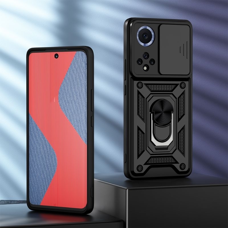 TRANSFORMER SLID CAMERA 2 IN 1 HUAWEI NOVA 9 HONOR 50 HARDCASE ROBOT AMROR RING STAND 360