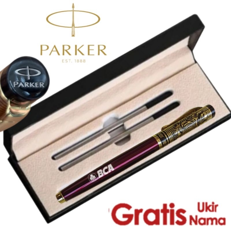 

Ballpoint Giftset Mewah Pulpen Roller Ball Treeball Batik Parker Gratis Grafir Nama