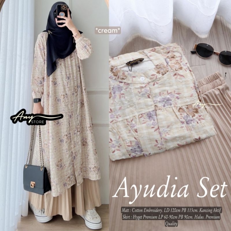 Gamis Set Wanita Ayudia Irna Dress Set Gamis Katun