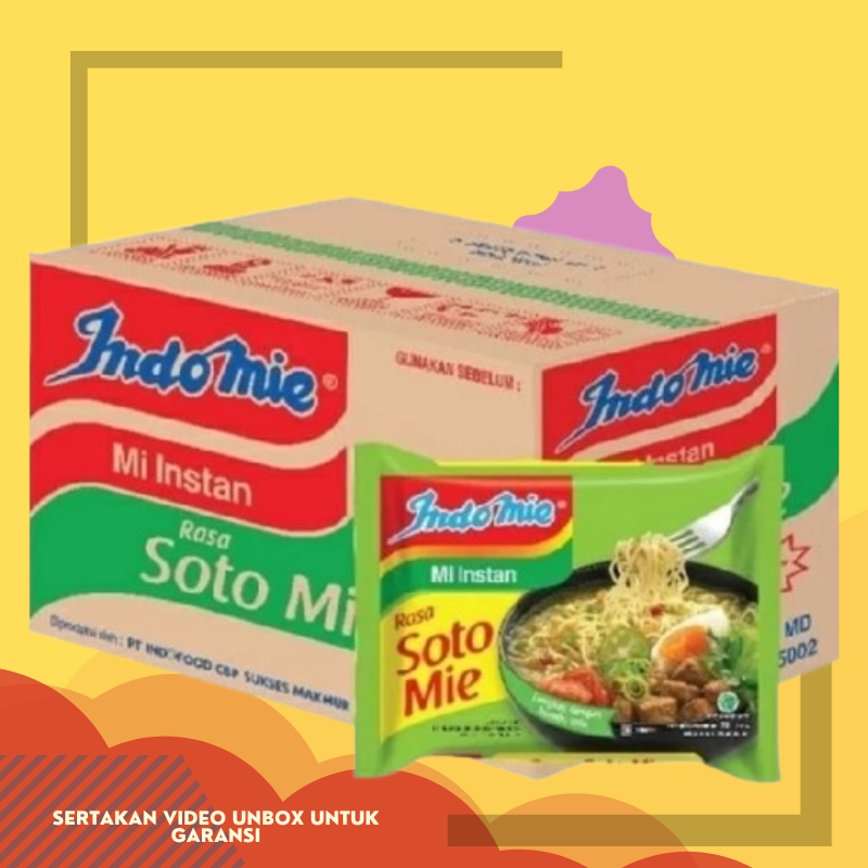 

MIE INDOMIE INDOMI KUAH SOTO 1 DUS 1 karton / isi 40 Pcs Murah