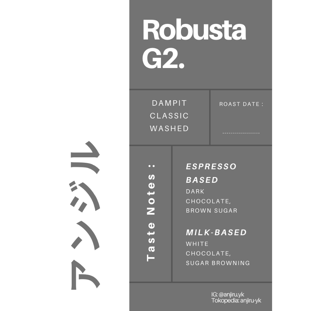 

Kopi Robusta Grade 2 Espresso Roast Kopi Susu 1kg (BIJI/BUBUK)