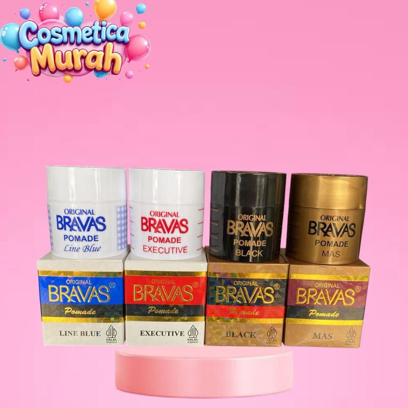 e,ex] ADA HARGA GROSIR - BRAVAS POMADE ORIGINAL 80 GR HALAL - POMADE RAMBUT PRIA