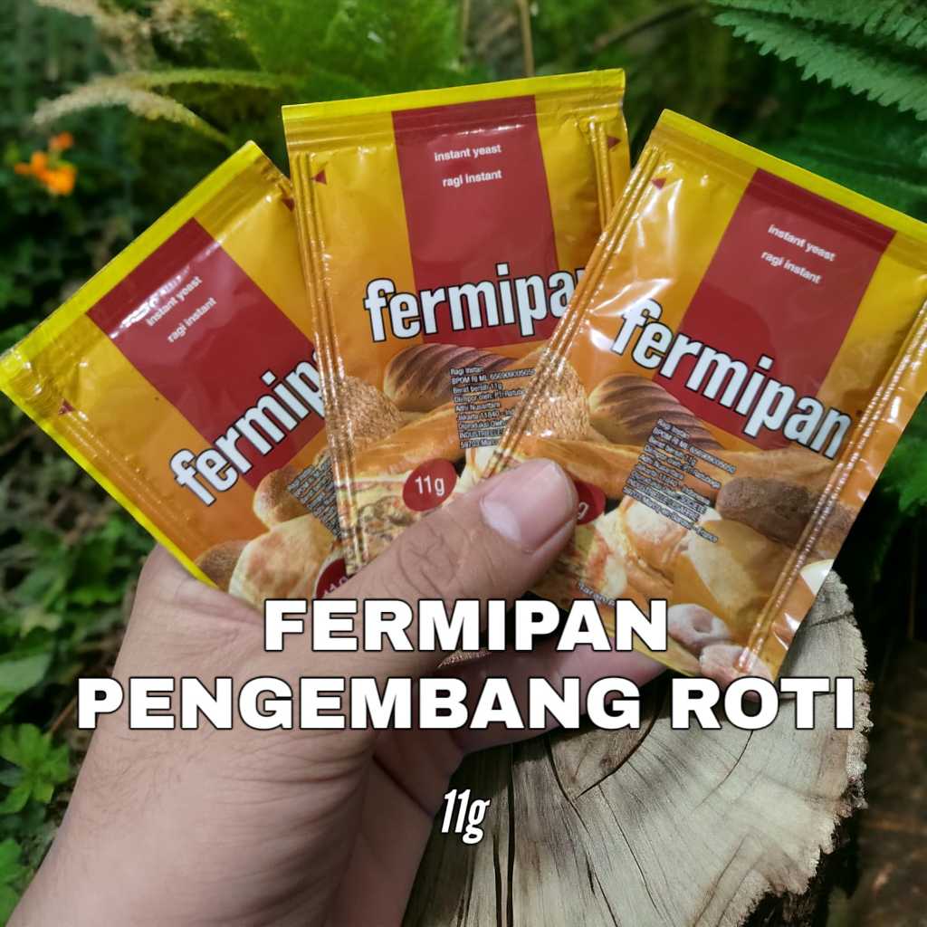 

Fermipan ASLI Ragi Instant 11 gr Kemasan Sachet / Pengembang Roti Instan 11 gram Sachet