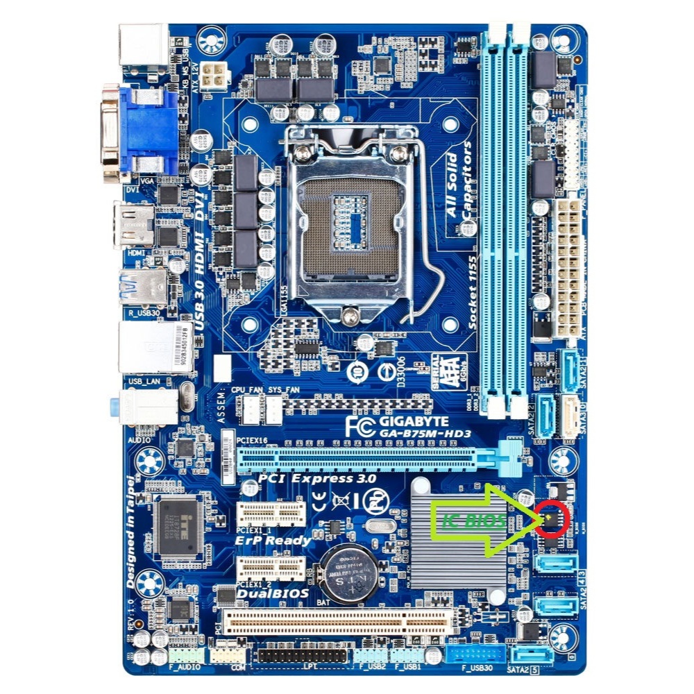 IC BIOS Gigabyte GA-B75M-HD3 (rev. 1.0)