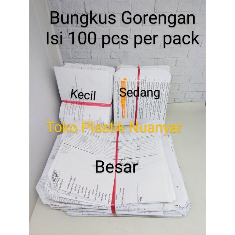 

Bungkus Gorengan 1pack isi 100 Ukuran L