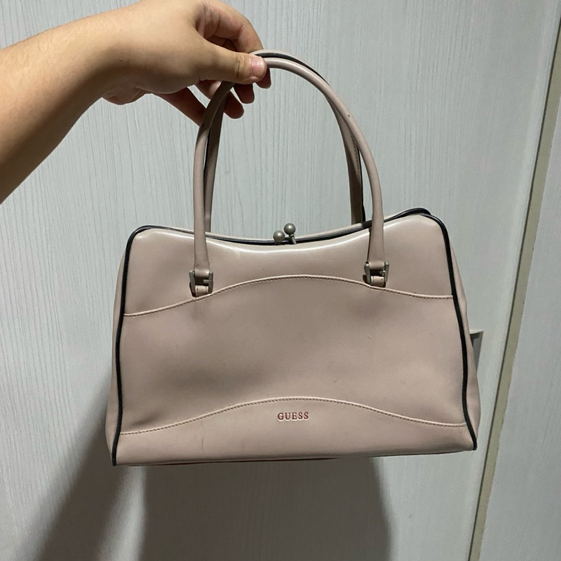 Original Authentic GUESS Vintage Shoulder Bag Handbag Tas Wanita Pastel Baby Pink Bag