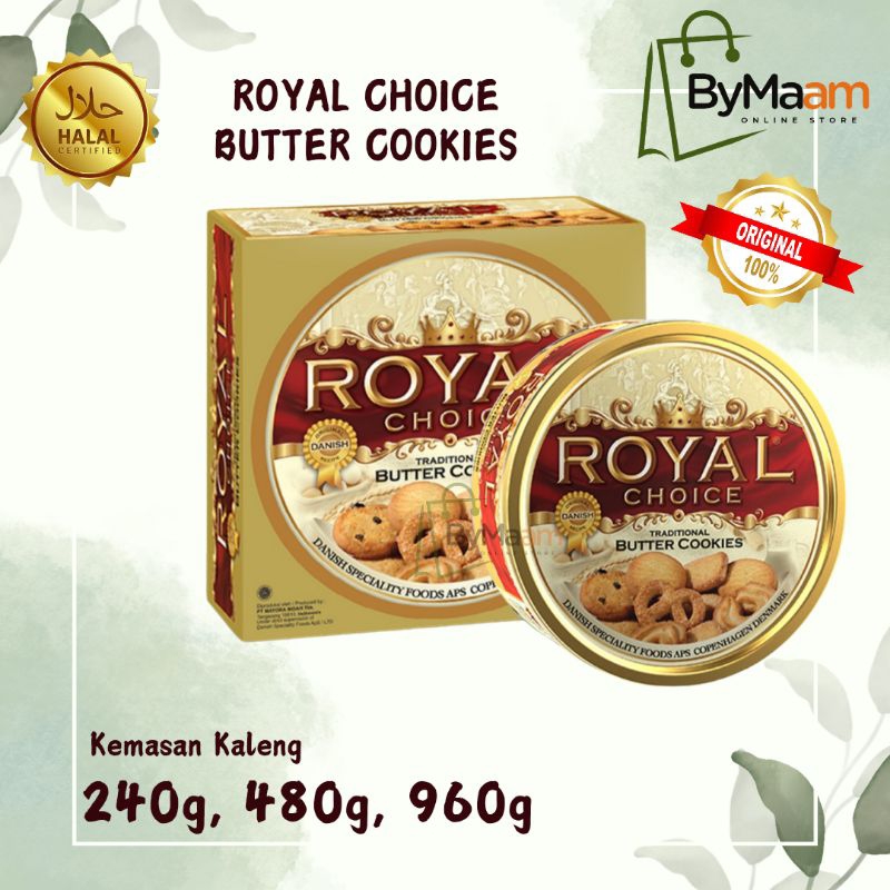 

Biskuit Royal Choice Butter Cookies Kaleng 240gr, 480gr, 960gr