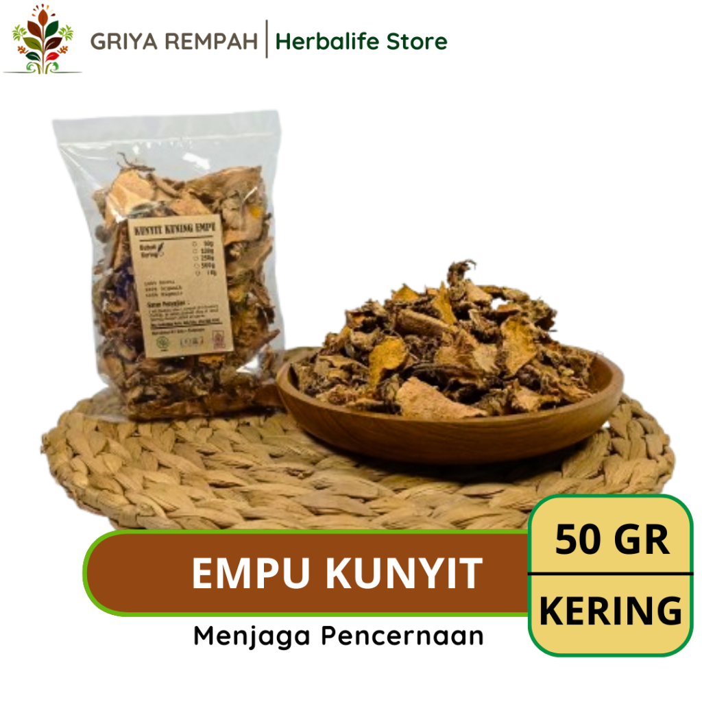 

EMPU KUNYIT KUNING KERING 50 GRAM Biang Rempah Herbal Simplisia Alami untuk Ramuan Jamu Tradisional & Kesehatan Curcuma longa