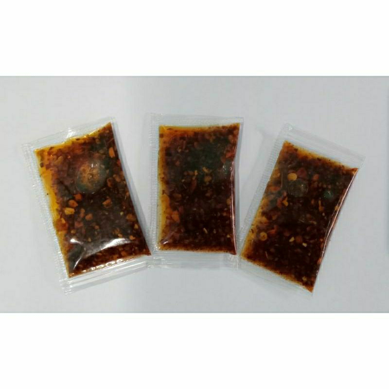 

CHILI OIL | MINYAK CABE PEDAS |SAMBEL WONTEN |SAMBEL CEMILAN 7 GRAM ( ISI 20 BUTIR )