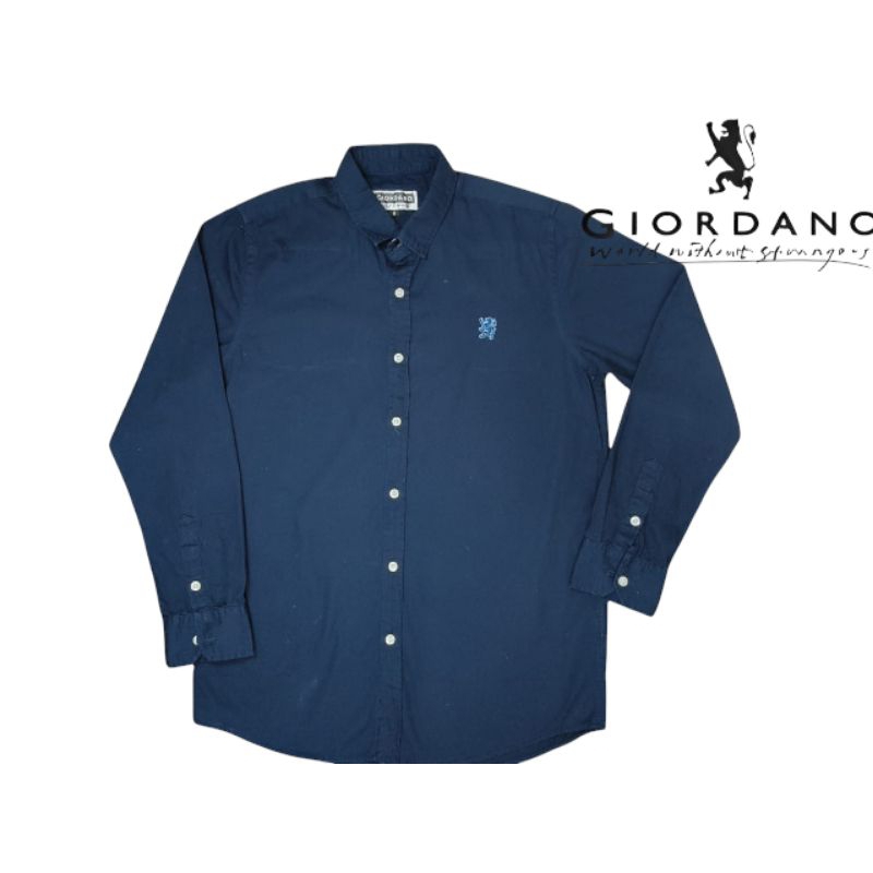 Giordano Premium Cotton 100% • Kemeja Giordano Pria Lengan Panjang • Kemeja Polos Pria