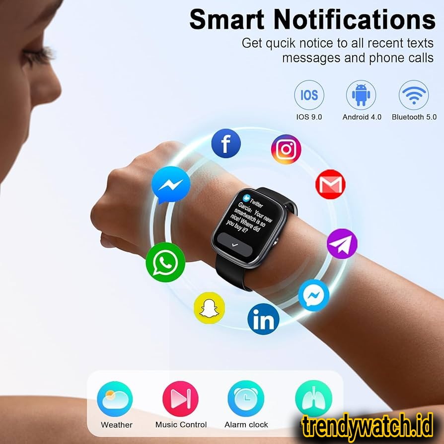 Jam Tangan Pintar Anak Pria Wanita Dewasa Smartwatch Terbaru Olahraga Sensor Detak Jantung Monitor K