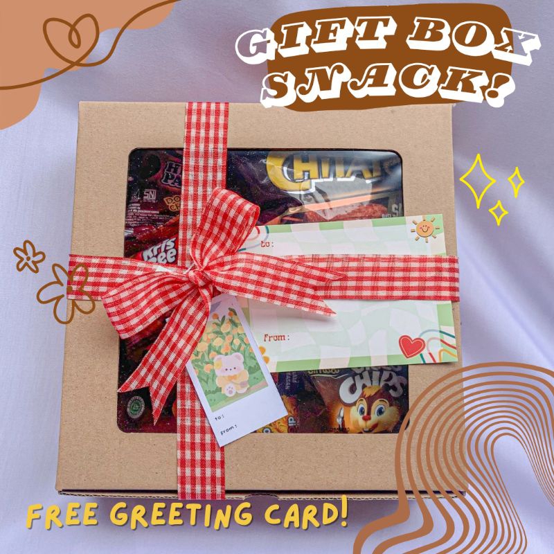 

Gift Box Jajan Warna Coklat Hadiah Kado Ulang Tahun Gift Box Snack