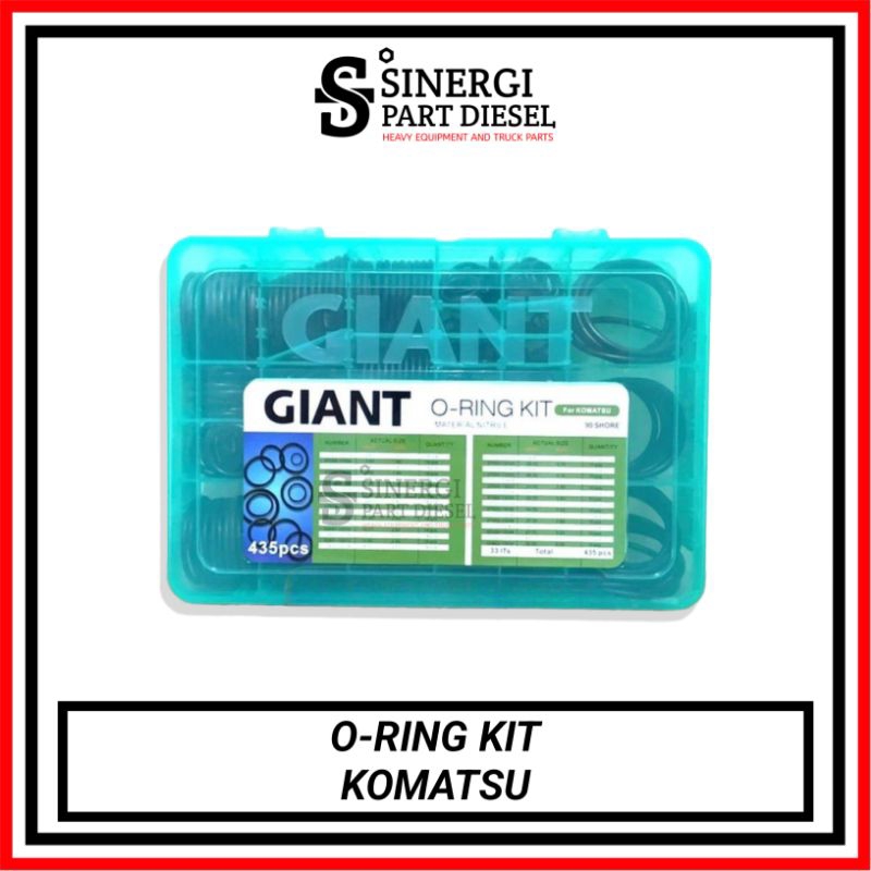ORING BOX KOMATSU / KOBELCO / CAT / HITACHI / HYUNDAI / VOLVO / DOOSAN ORING KIT NBR90