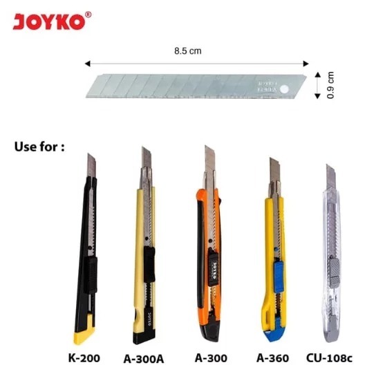 

gk Isi Cutter Kecil JOYKO A-100 (Pack Isi 12 Tube)