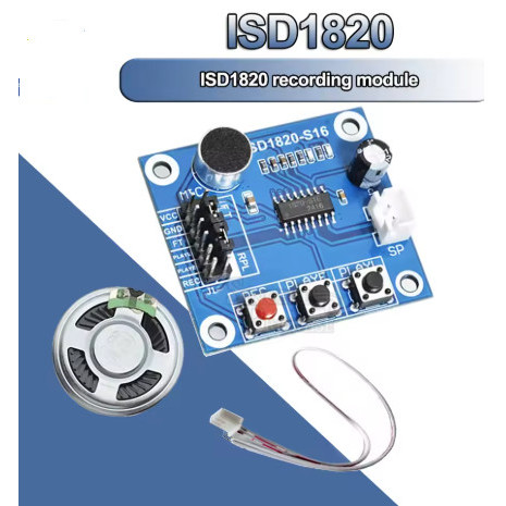 ISD1820 Voice Recording Playback Module Sound Recorder Board With Loudspeaker Perekam Pemutar Suara