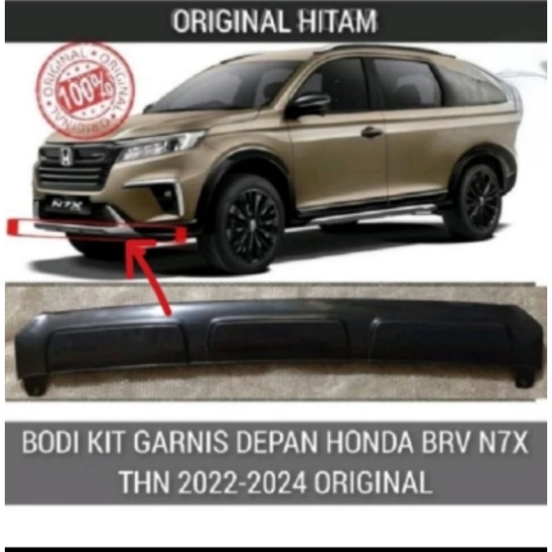 body kit garnish depan mobil Honda BRV E 1.5 N7X tahun 2022-2024 original warna hitam