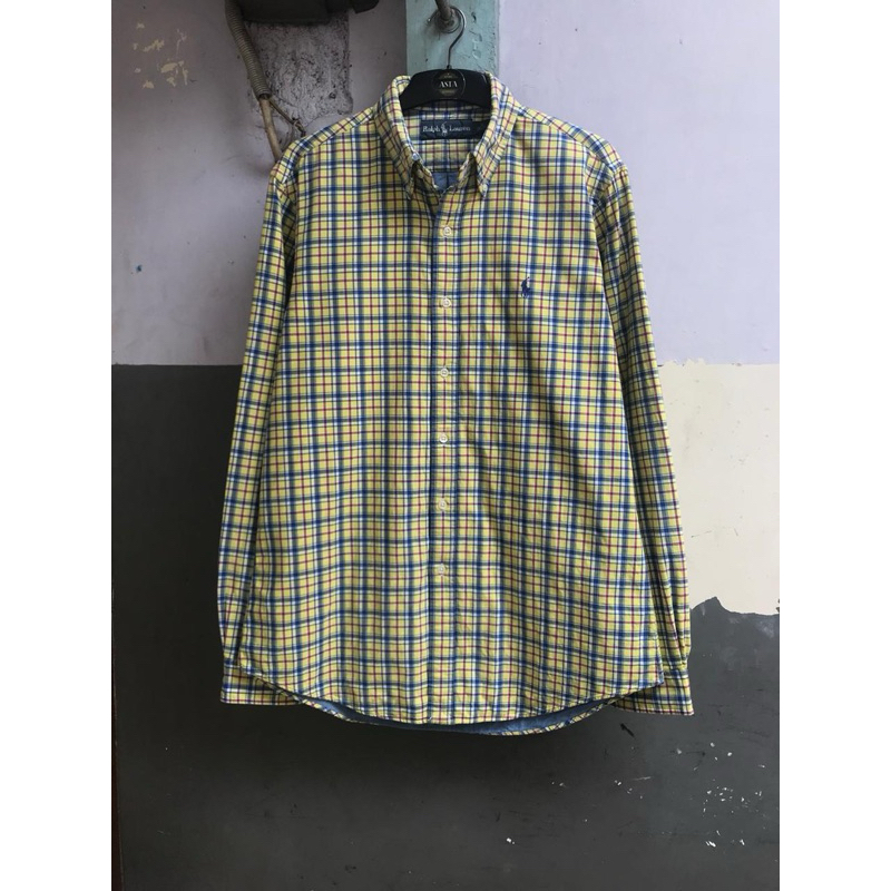 kemeja Ralph Lauren pria lengan panjang preloved rl.147