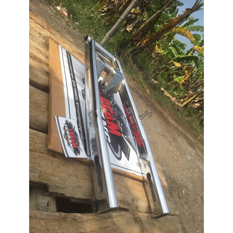 MAMISELER45 - SWING ARM W175 PANJANG 60CM BESI CHROME/MENTAH TEBAL PNP SUZUKI SATRIA FU PLUS STELAN