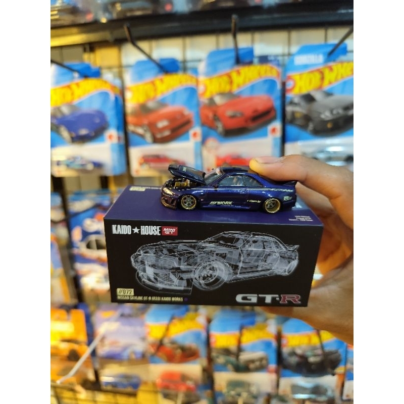 MiniGT kaido Nissan Skyline r33 purple & Nsx biru unsealed