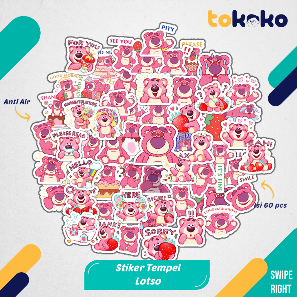 

Stiker Cutting Lotso Pink Toy Story Kartun Film Paper Vinyl Dekorasi Laptop Koper Tumbler Kulkas