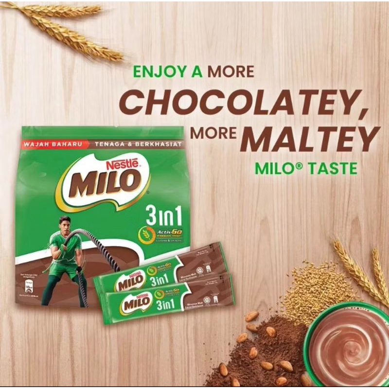 

Milo 3in1 Bubuk Coklat Malaysia 14Stick X 33gram