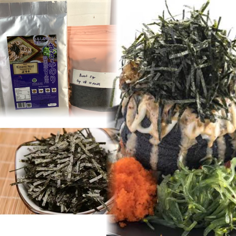 

Kizami nori sherred berat 5gr&10gr irisan rumput laut strip sale rumput laut renyah taburan mentai bahan ramen udon halal