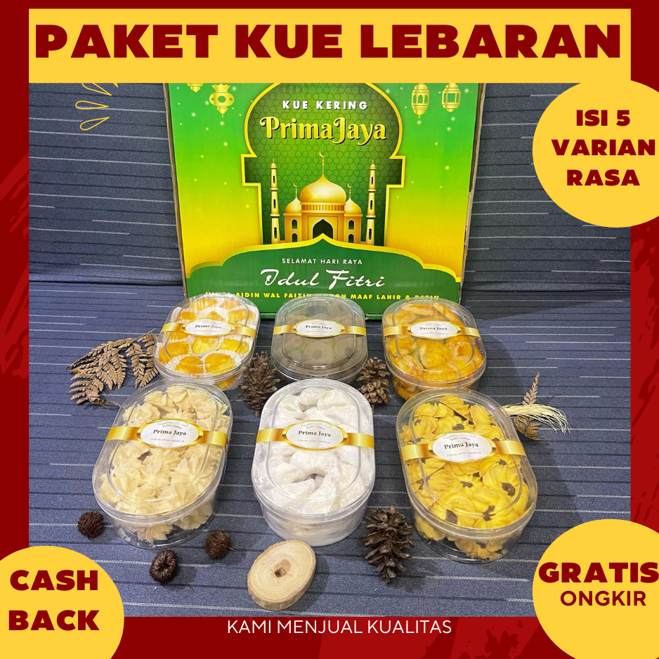 

Paket Kue lebaran Idul Fitri Premium PRIMA JAYA HIJAU Isi 6 Varian Rasa Putri Salju Kacang Nastar Murah Toplesan Parcel Kue Lebaran Premium Idul Fitri Hampers Lebaran Kue Kering Idul Fitri