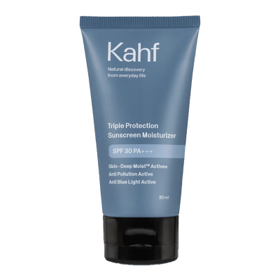 Kahf Sunscreen Moisturizer Wajah Pria Triple Protection SPF 30 30 ml
