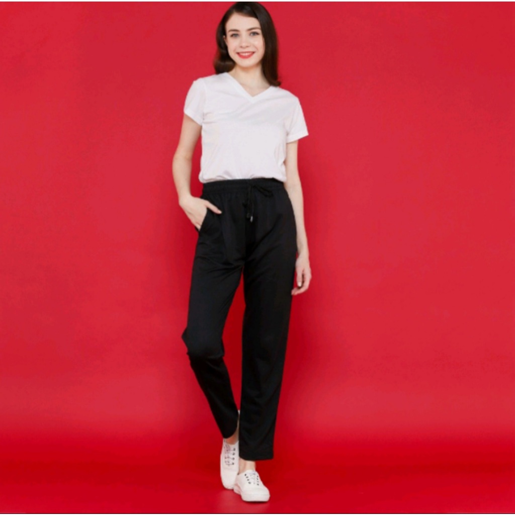 Celana Trening Cewe Korea  Olahraga Promo Murah Jogging Runing Santai  Wanita Kekinian