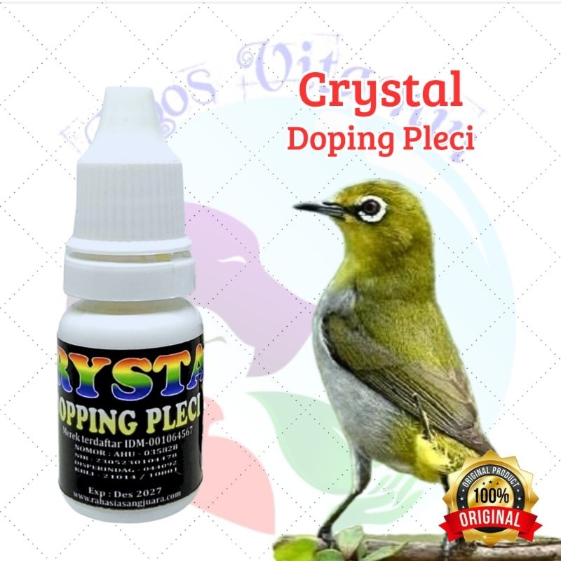 Crystal Doping Pleci Vitamin Doping Dosis Tinggi Burung Pleci Cepat Gacor Bongkar Isian 15 ml