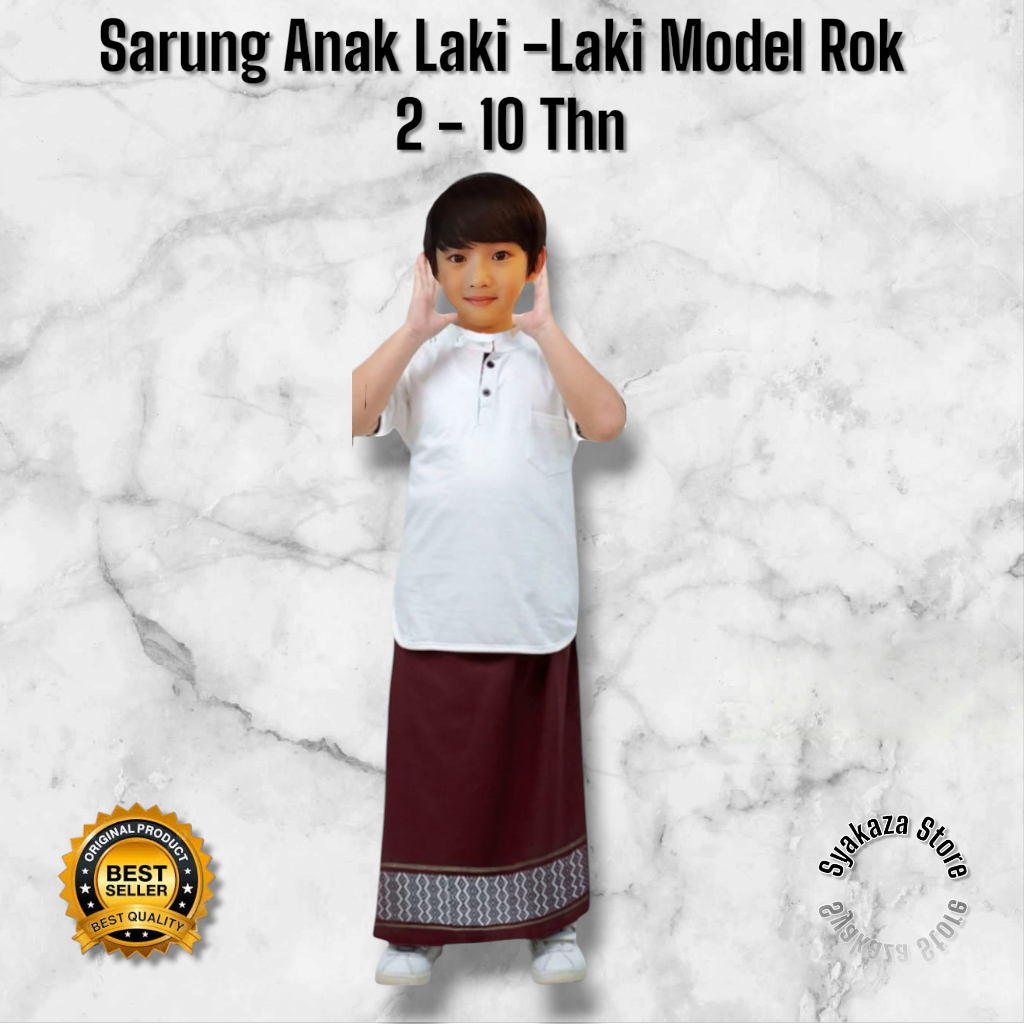 Sarung Anak Laki Laki 2 - 10 Tahun Model Rok Praktis Motif Tenun