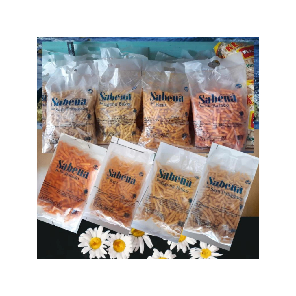 

Sabena stik 360gram Keju, BALADO, Capucino, Sapi panggang, Jagung baka