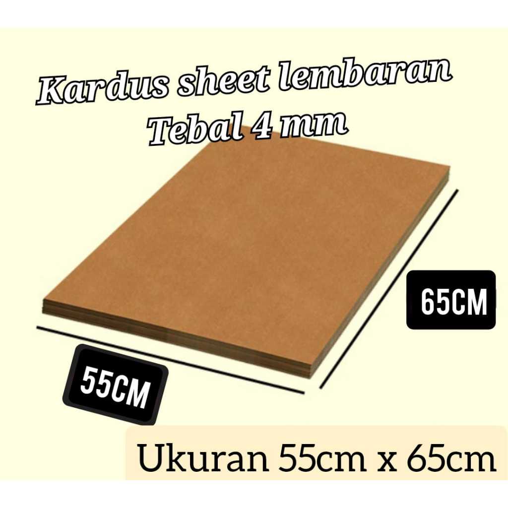 

KARDUS SHEET LEMBARAN 55 X 65 CM TEBAL 4MM C-FLUDE 55X65 CM / 65X55 CM