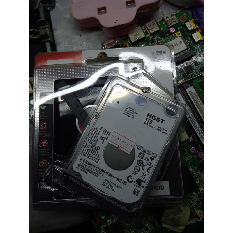 HDD laptop sata 1tb + caddy