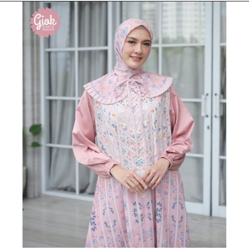 Dress Giok Arabella set dengan hijab NEW