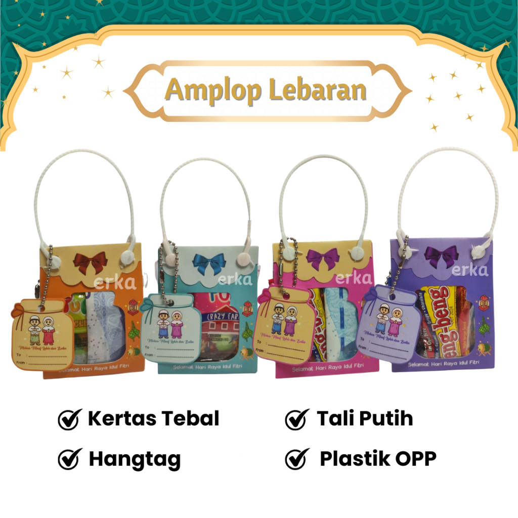 

8 Pcs Amplop Lebaran Goodie Bag Mini Terbaru Murah bisa COD