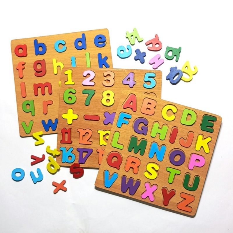 Mainan Puzzle ABC Angka dan Bentuk / Mainan Edukasi Anak