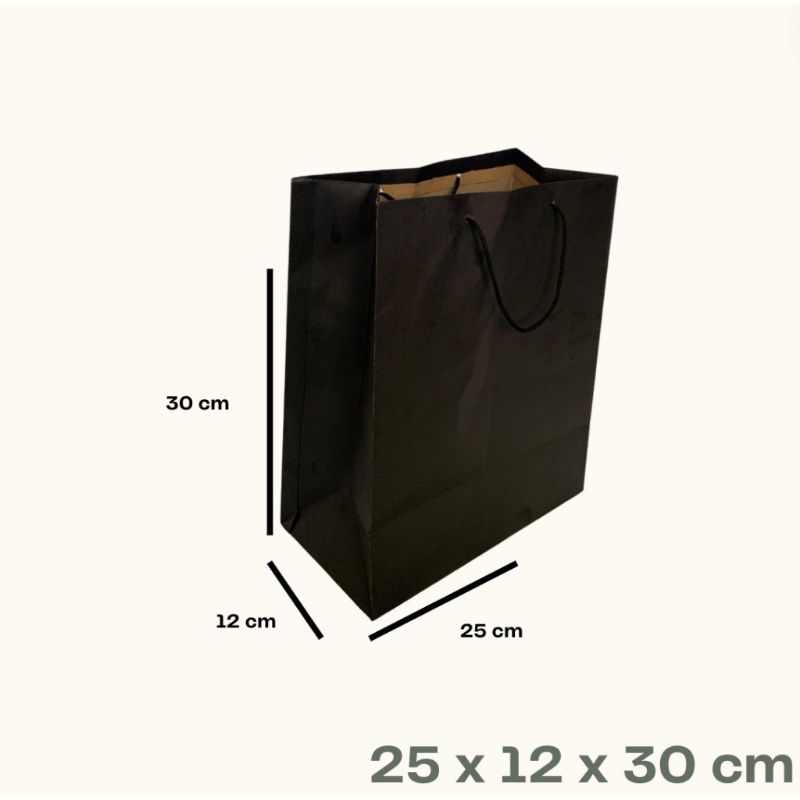

PAPERBAG HITAM min 10 pcs(Ready Instant)